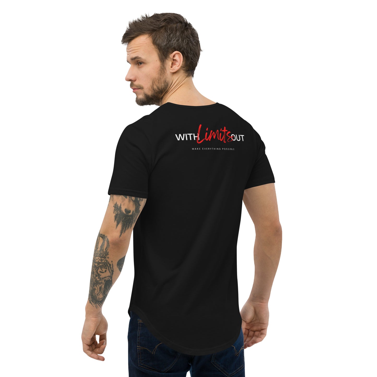 Men's Curved Hem T-Shirt-No Limiting Beliefs