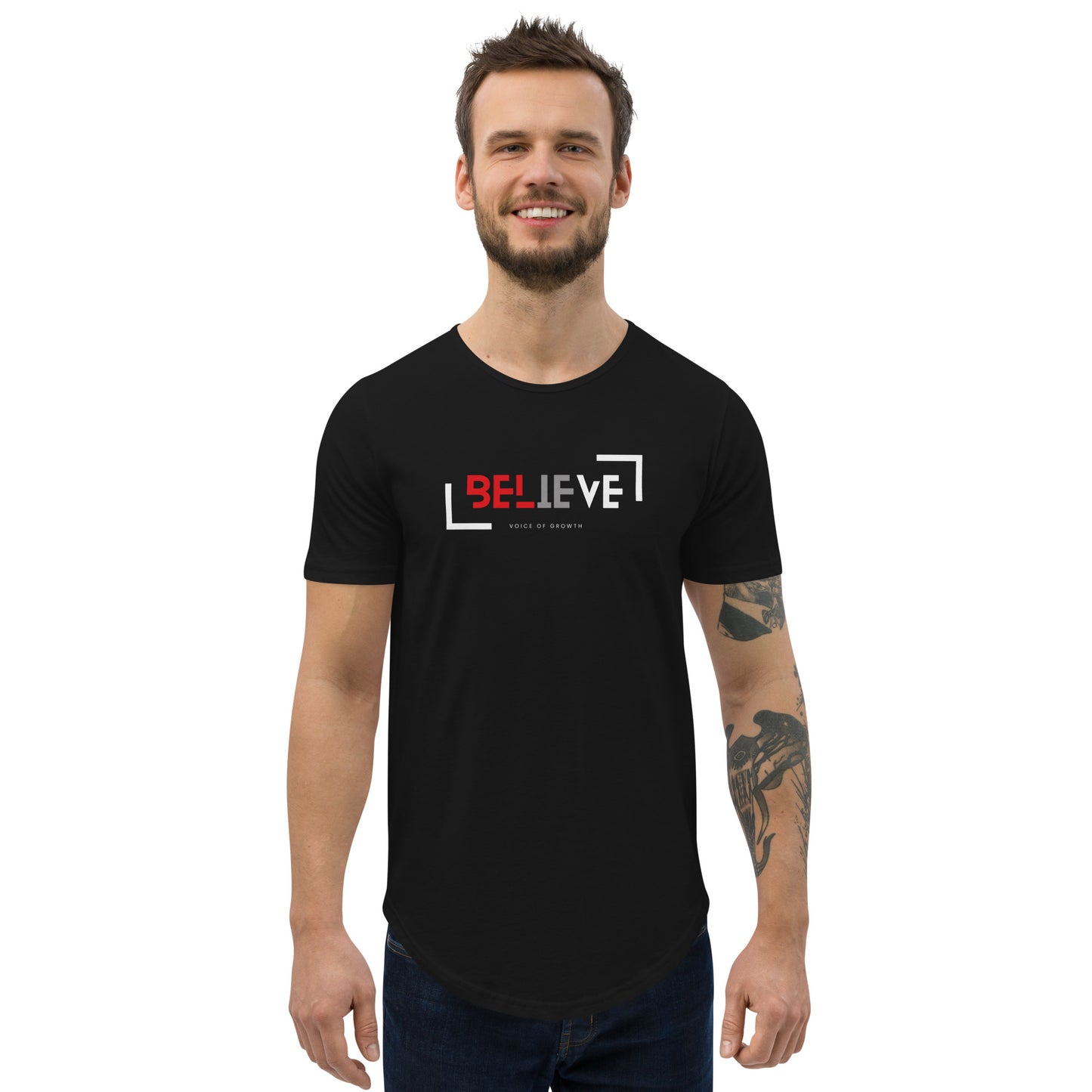 Men's Curved Hem T-Shirt-No Limiting Beliefs