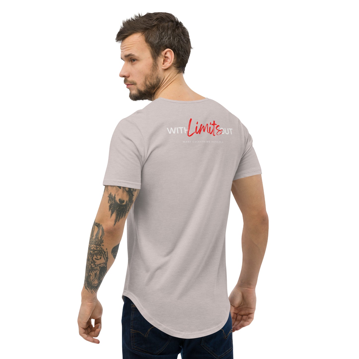 Men's Curved Hem T-Shirt-No Limiting Beliefs