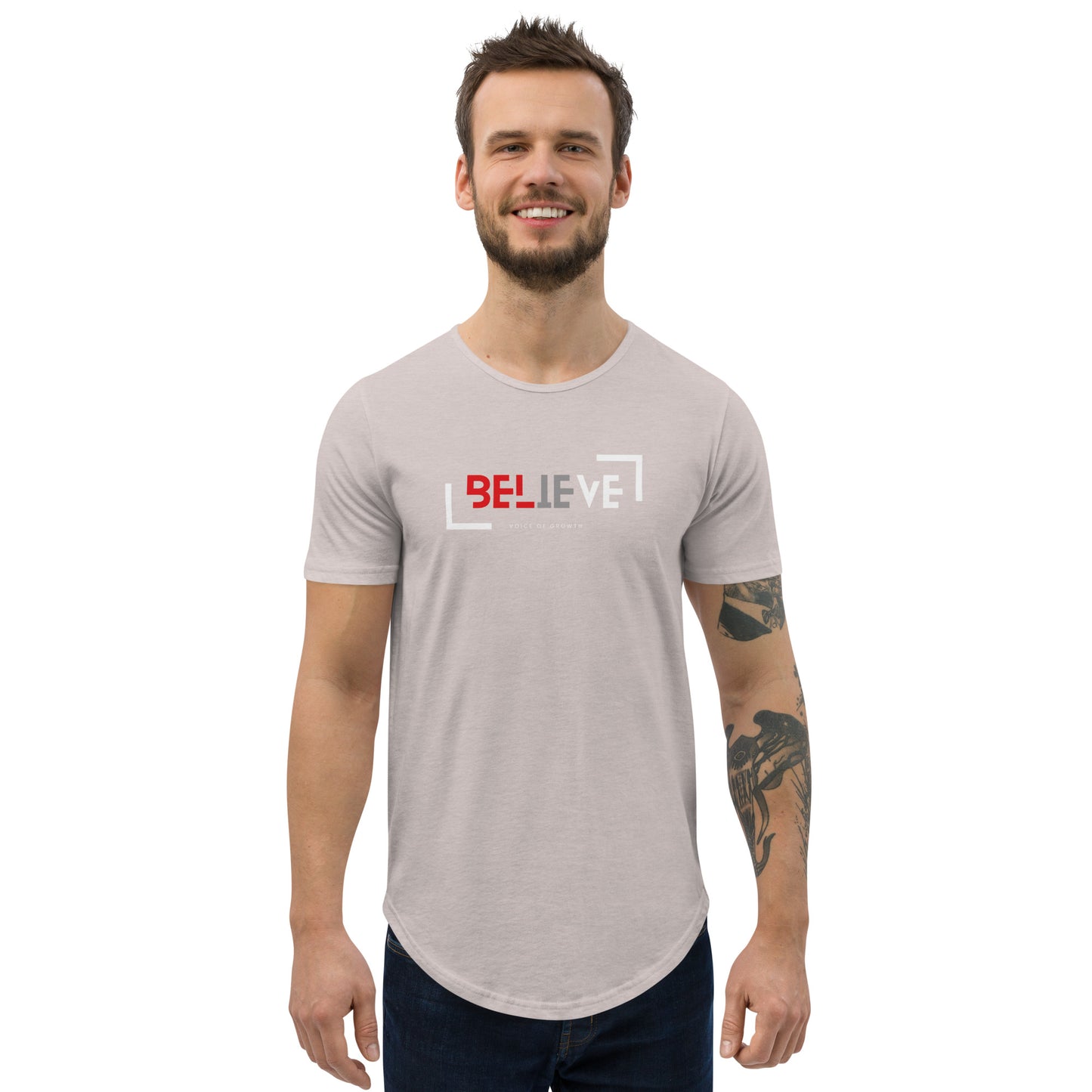 Men's Curved Hem T-Shirt-No Limiting Beliefs