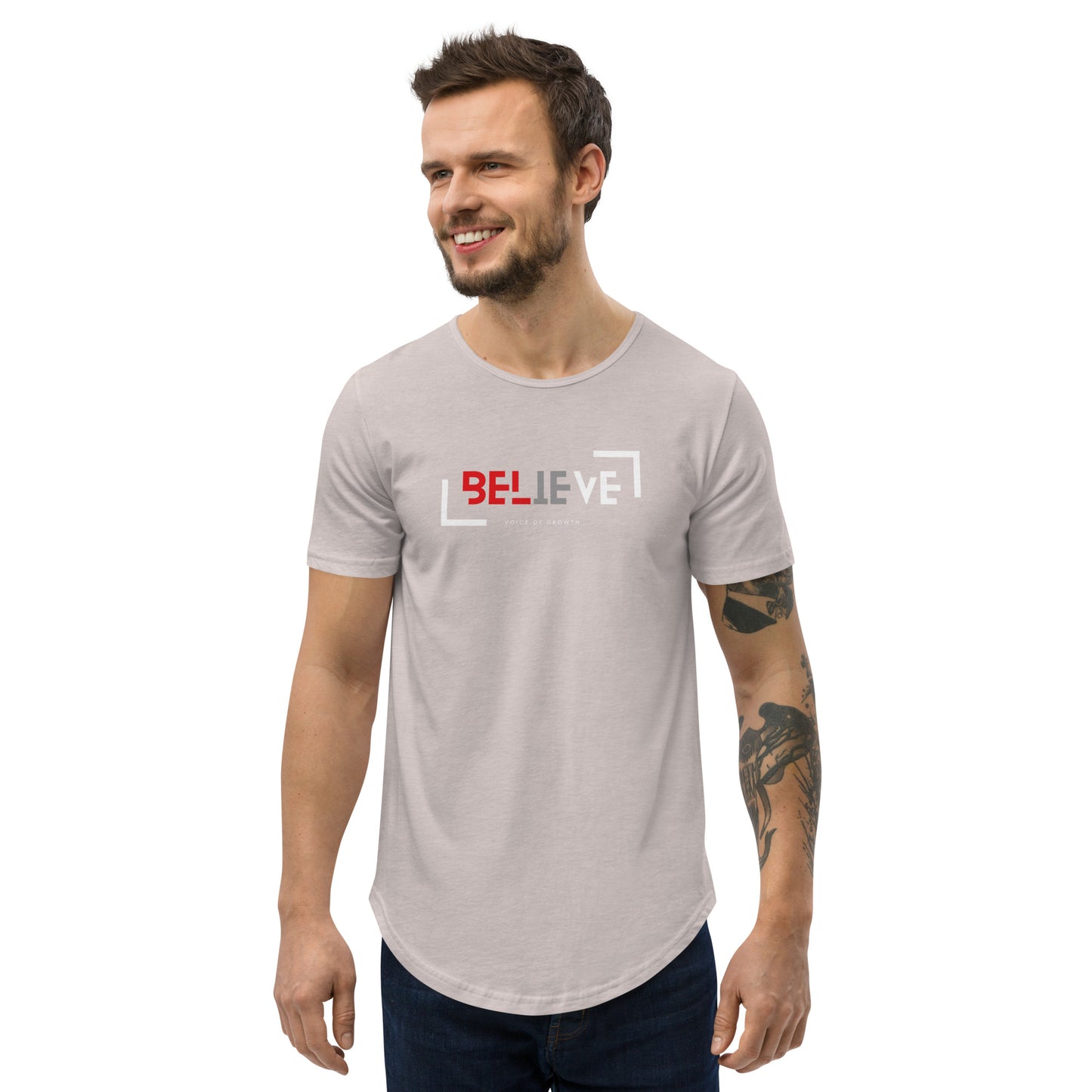 Men's Curved Hem T-Shirt-No Limiting Beliefs