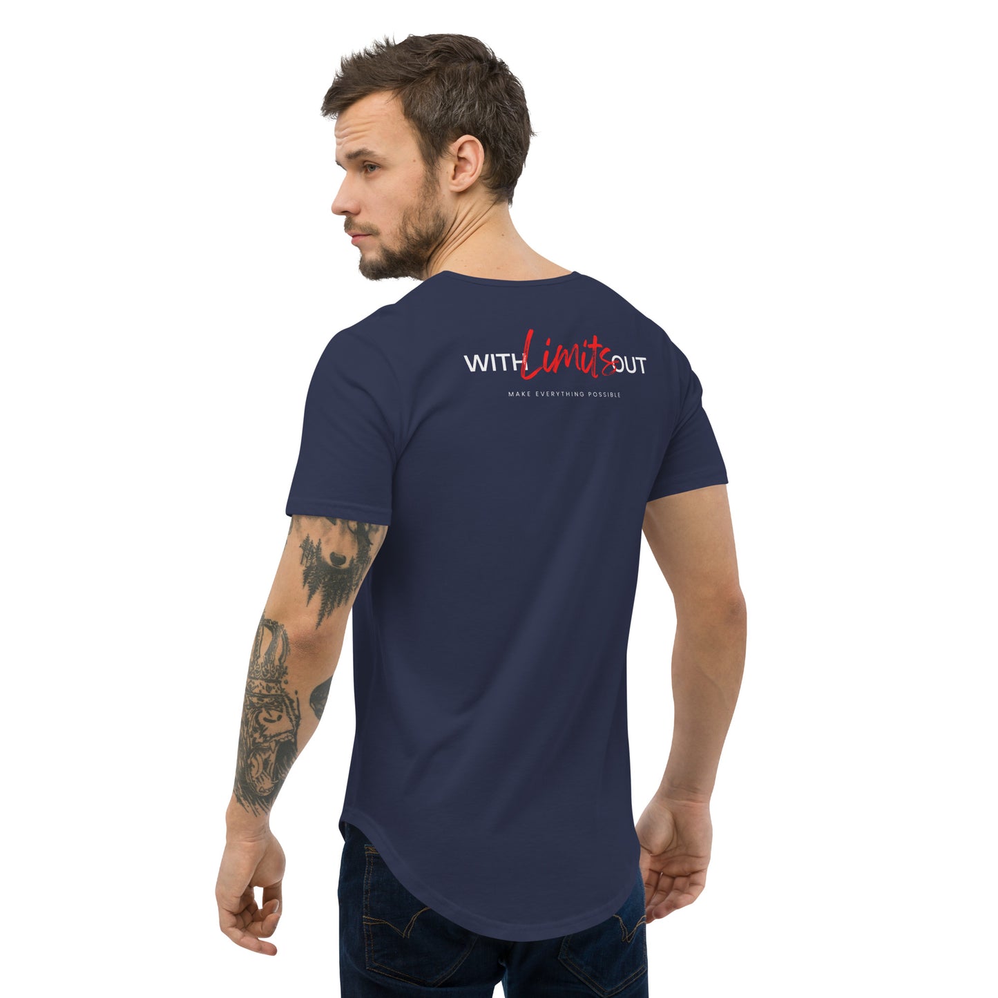 Men's Curved Hem T-Shirt-No Limiting Beliefs
